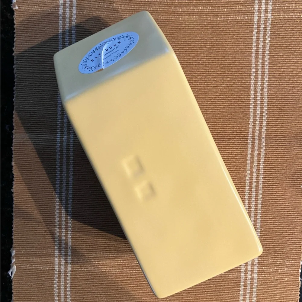 2/$30 Rae Dunn Buttery Yellow Blessed Home Vase 9”x4.25”x3.75” NWT